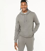 New Look Pale Grey Jersey Pocket Front Hoodie